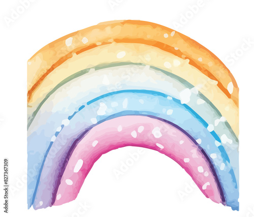 Regenbogen mit Wasserfarben gezeichnet, Vektor