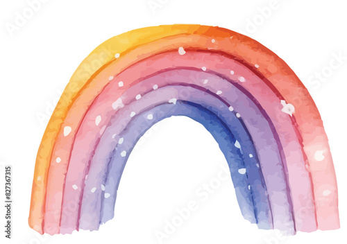 Regenbogen mit Wasserfarben gezeichnet, Vektor