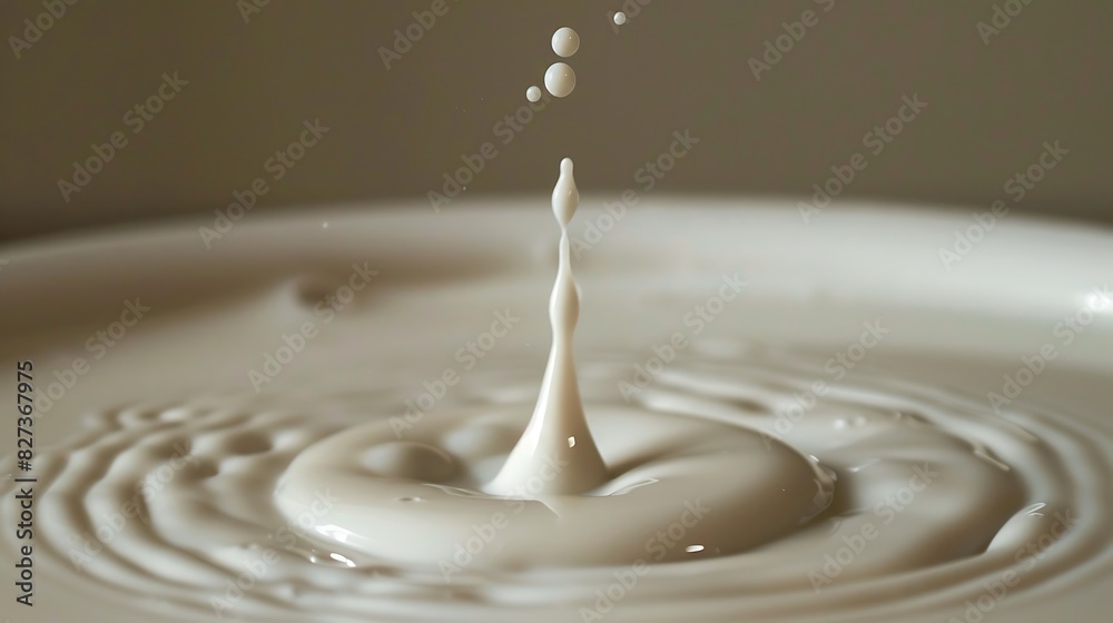 Drop falling into cream or milk Drop falling into cream or milk