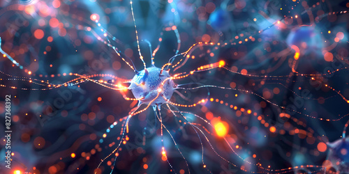 Neuronal and optogenetic stimulation Generate Ai photo