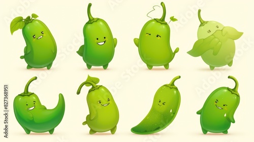Meet Pepper the hilarious cartoon green pepper character standing out against a white background I go by the name Pepper embodying a funky vegetable concept in the world of 2ds photo