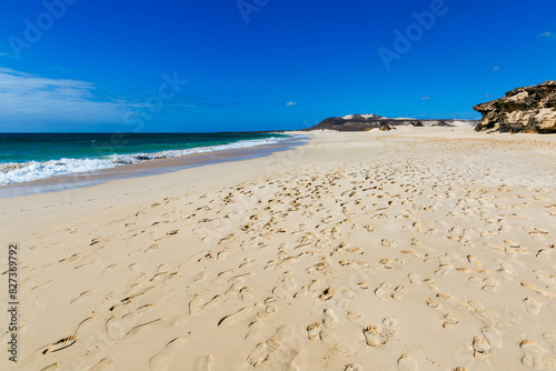 sand beach and sky, Praia da Varandinha, Boa Vista, Cape Verde photo