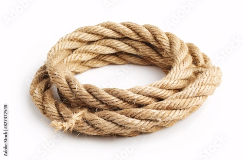 A Brown Jute Rope Coiled and Ready for Use