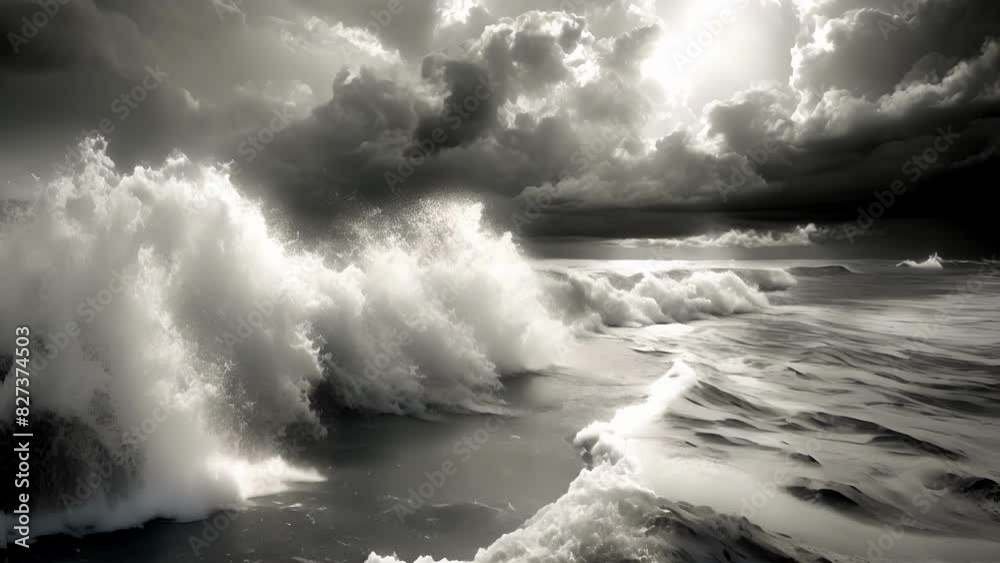The relentless crashing of waves on the beach reflects the everpresent motion of electrons in an atom.