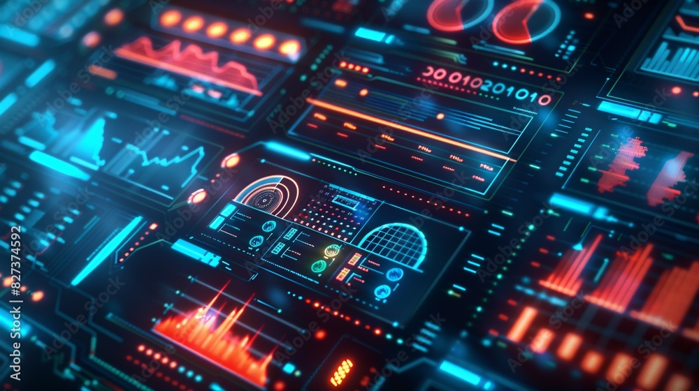 Vibrant Cyberpunk Interface Graphic Design Vibrant Cyberpunk Interface Graphic Design