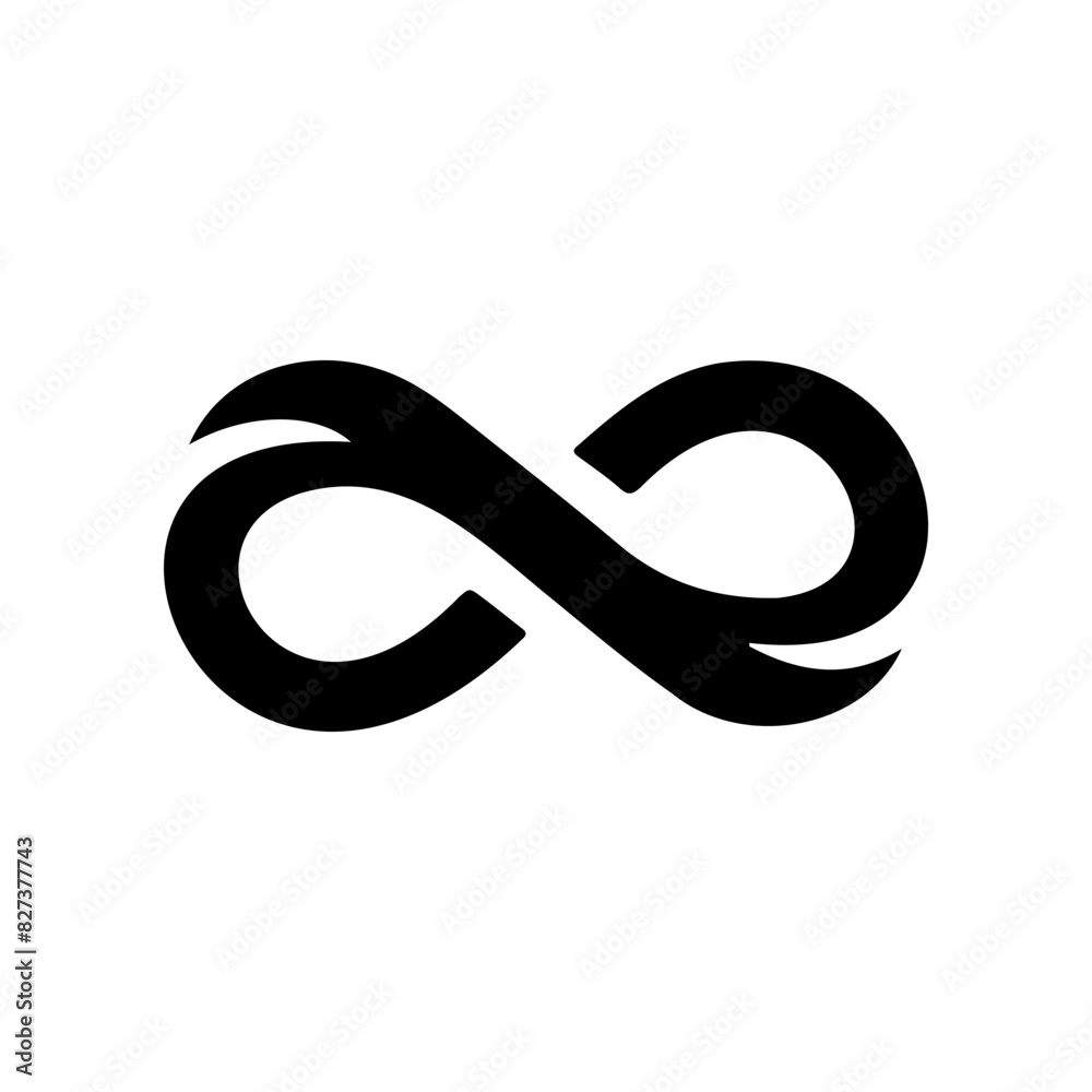 Infinity symbol vector simple tattoo design Looping concept