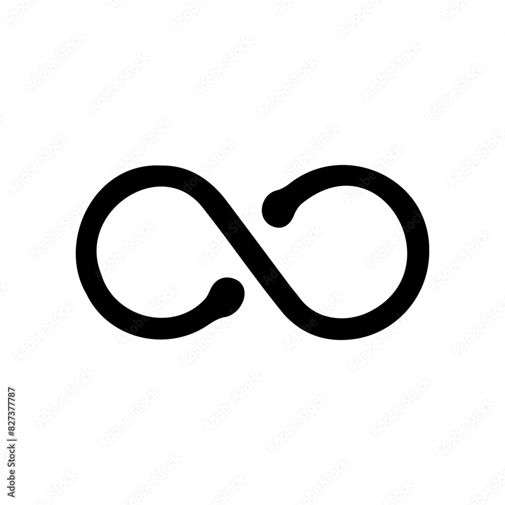 Infinity symbol vector simple tattoo design Looping concept Infinity symbol vector simple tattoo design Looping concept