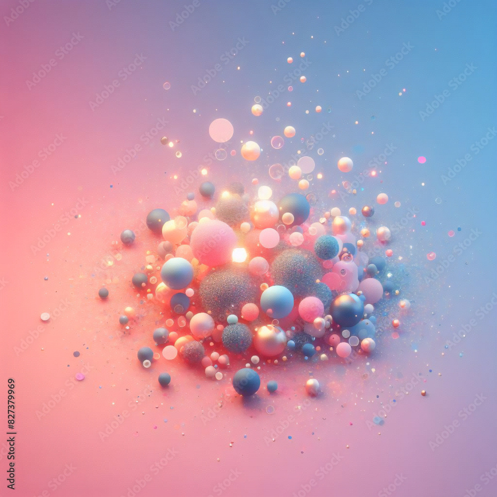 Abstract background with bright highlights of light. Dark background with blue, orange and pink round light spots, side panels of different colors Abstract background with bright highlights of light. Dark background with blue, orange and pink round light spots, side panels of different colors