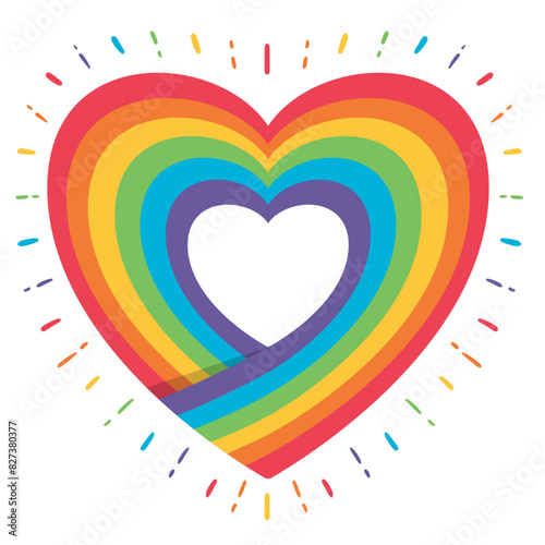 Regenbogen LGBTQ Herz