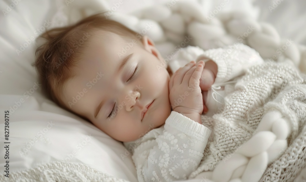 Close-up portrait of a beautiful sleeping baby Close-up portrait of a beautiful sleeping baby
