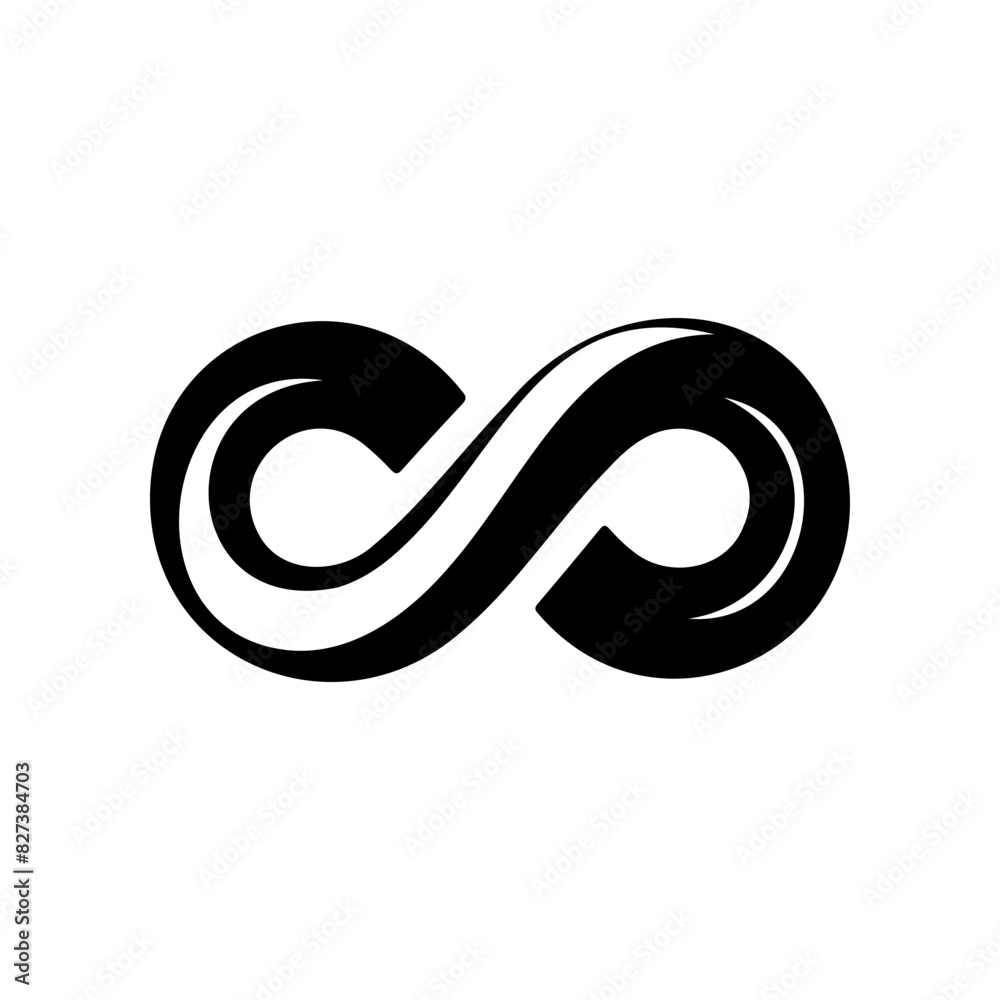 Infinity symbol vector simple tattoo design Looping concept Infinity symbol vector simple tattoo design Looping concept