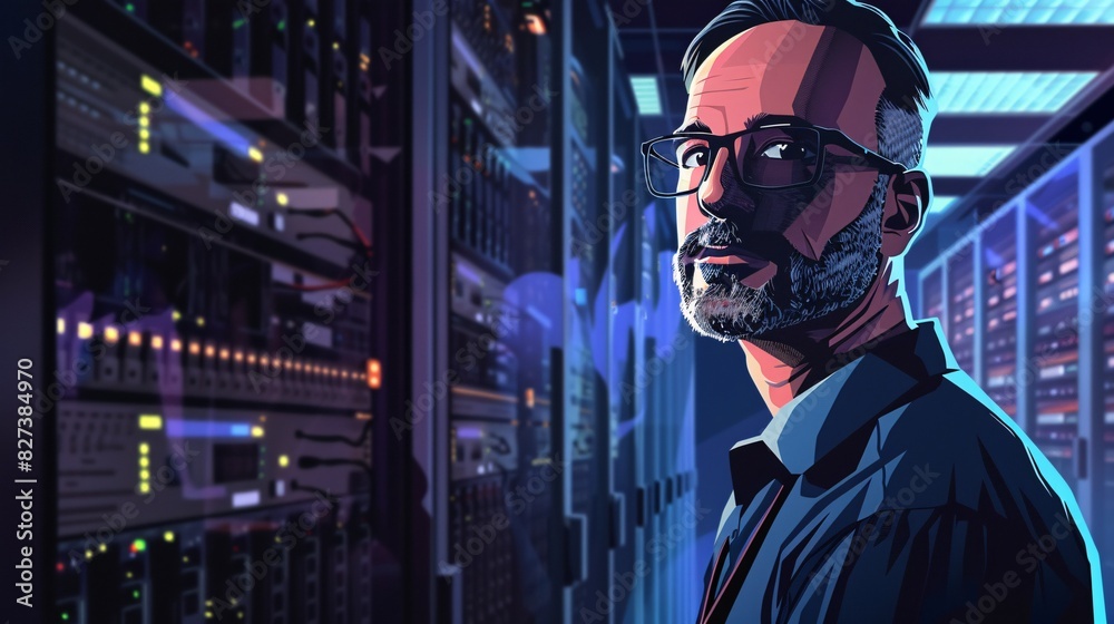 High-Tech Professional in Data Center Environment High-Tech Professional in Data Center Environment