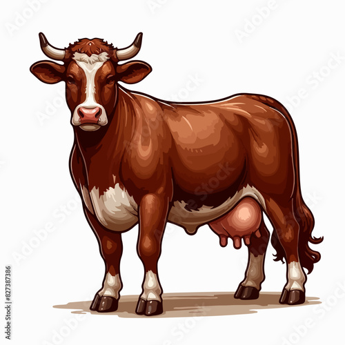 Aberdeen Angus cattle breeds element logo