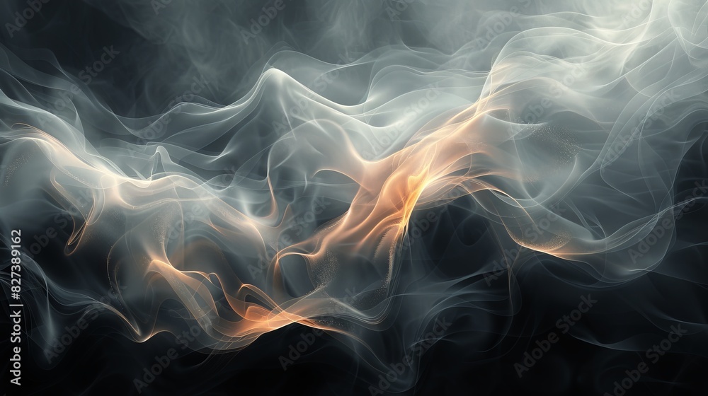 Fototapeta premium An abstract photograph featuring fuzzy graphics, where shapes are softly blurred and overlaid with fine noise. The minimalist composition creates a sense of gentle disarray and visual interest.