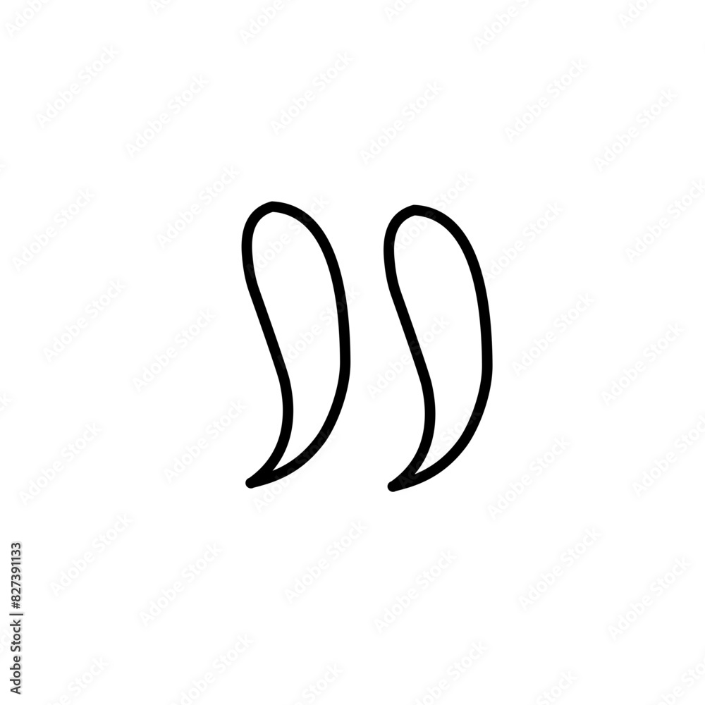 Quote mark, dialog line editable icon Quote mark, dialog line editable icon