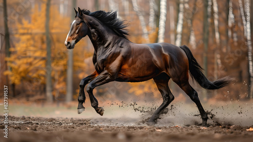 horse is running or standing