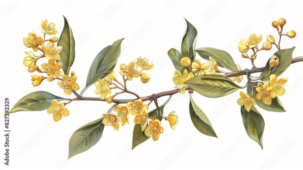 Historical botanical illustration of a ximenia.academy, aesthetic,isolated on white background, old botanical illustration Historical botanical illustration of a ximenia.academy, aesthetic,isolated on white background, old botanical illustration