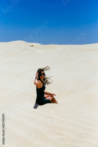 person in the desert