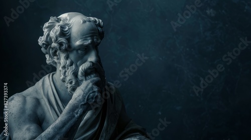 Philosopher Statue Embodies Stoic Philosophy © Jardel Bassi
