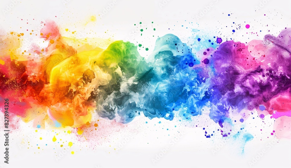 Fototapeta premium Colorful Abstract Art with Rainbow Hues