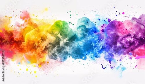 Colorful Abstract Art with Rainbow Hues