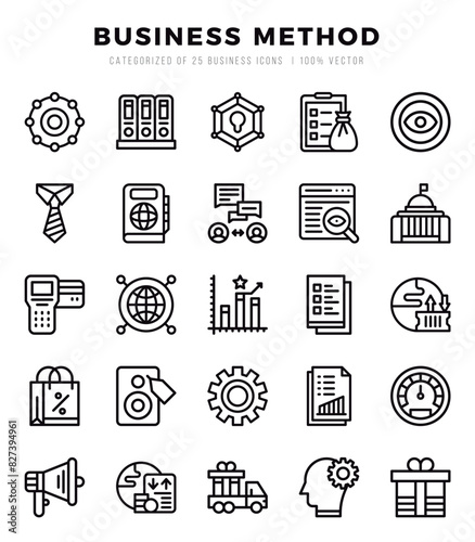 Business Method icon pack for your website. mobile. presentation. and logo design.