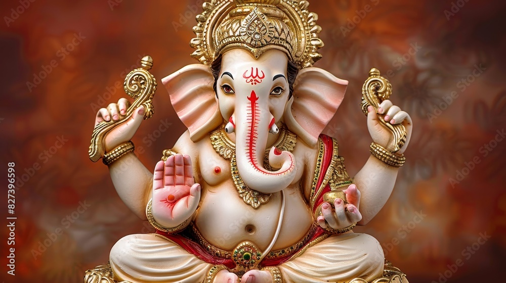 Vibrant ganesh chaturthi celebrations  colorful processions, ornate idols, and traditional garb