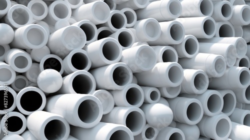 white plastic sewerage water pipes