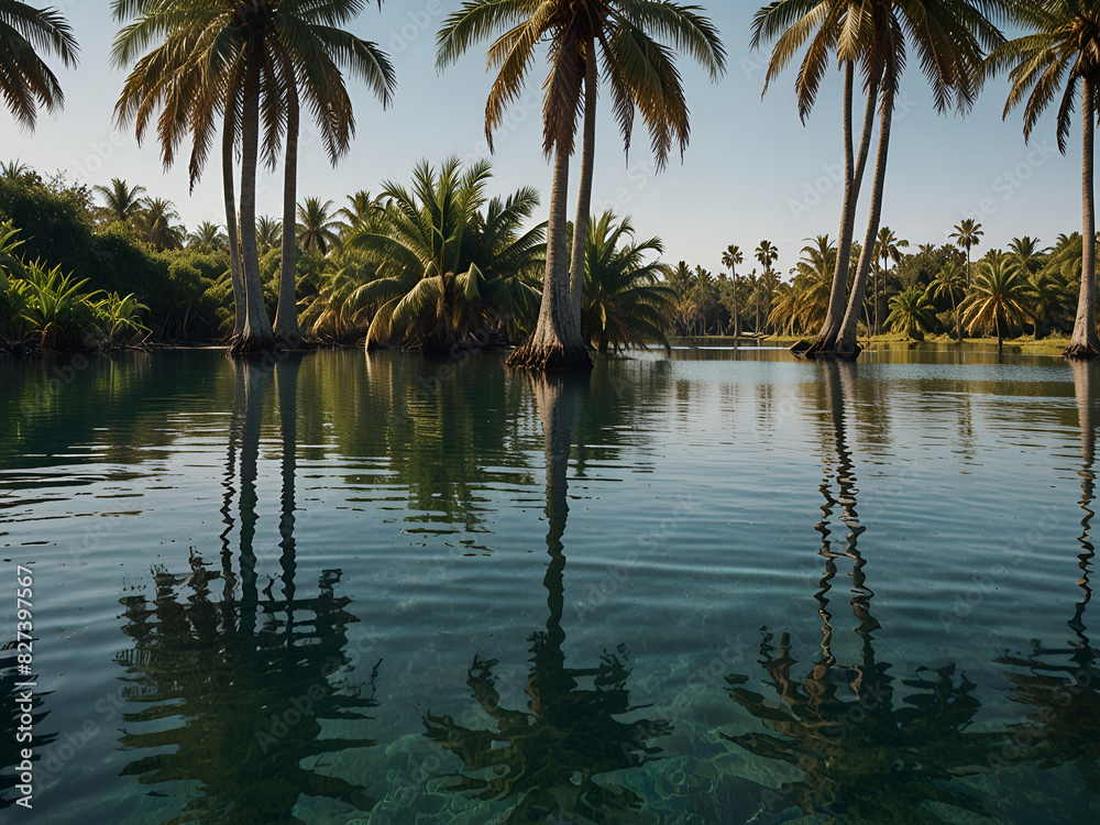 Obraz premium palm trees on the beach