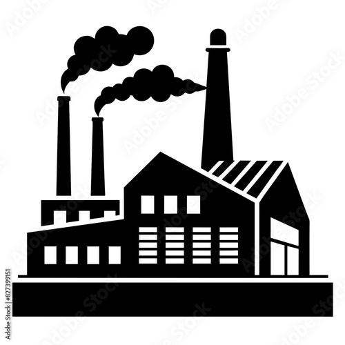 factory vector silhouette illustration
