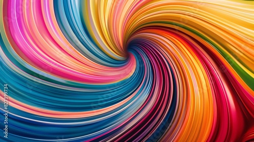 Vibrant Color Spiral Art