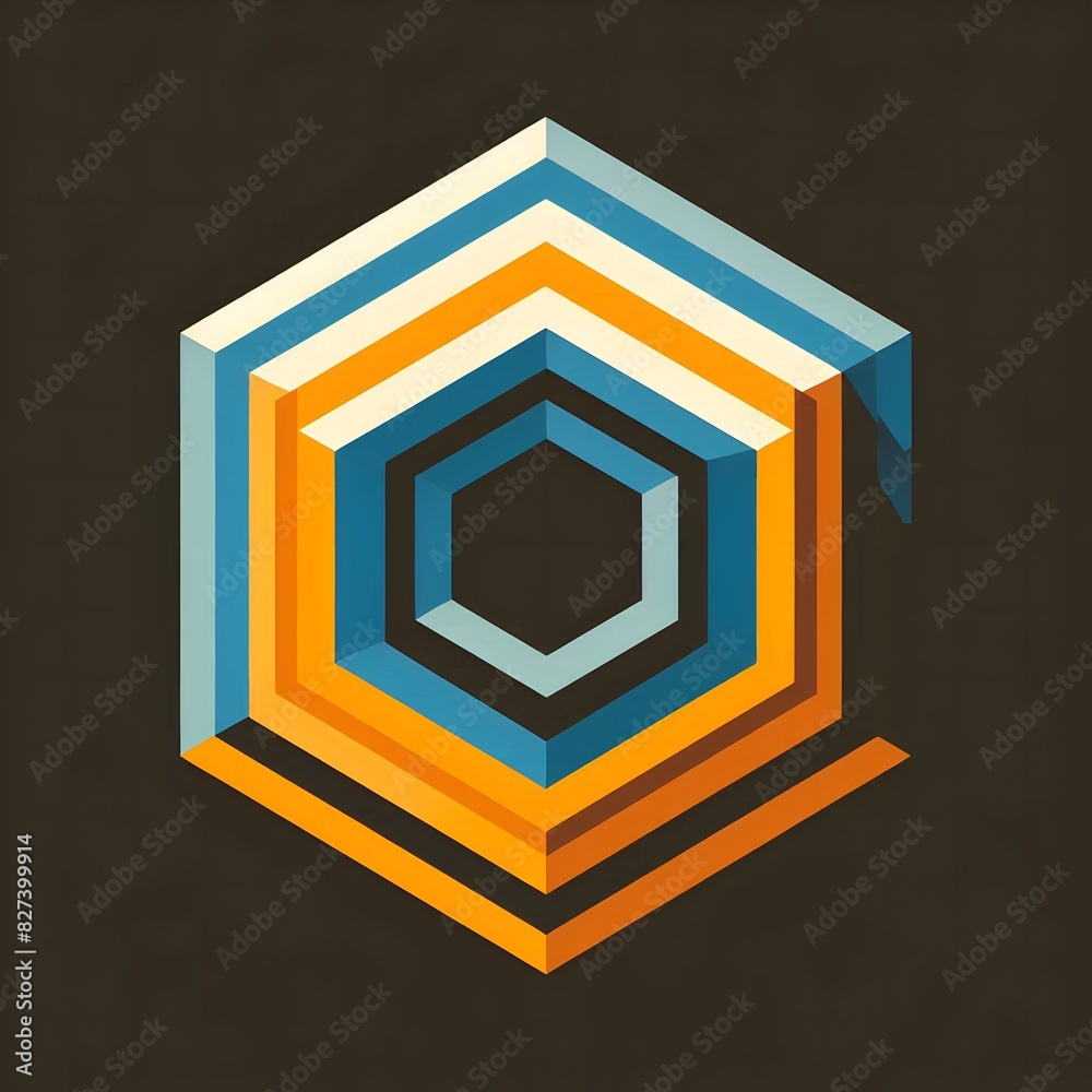AI Generate of Logo Concept Design Vector Icon of Geometric Shape ...