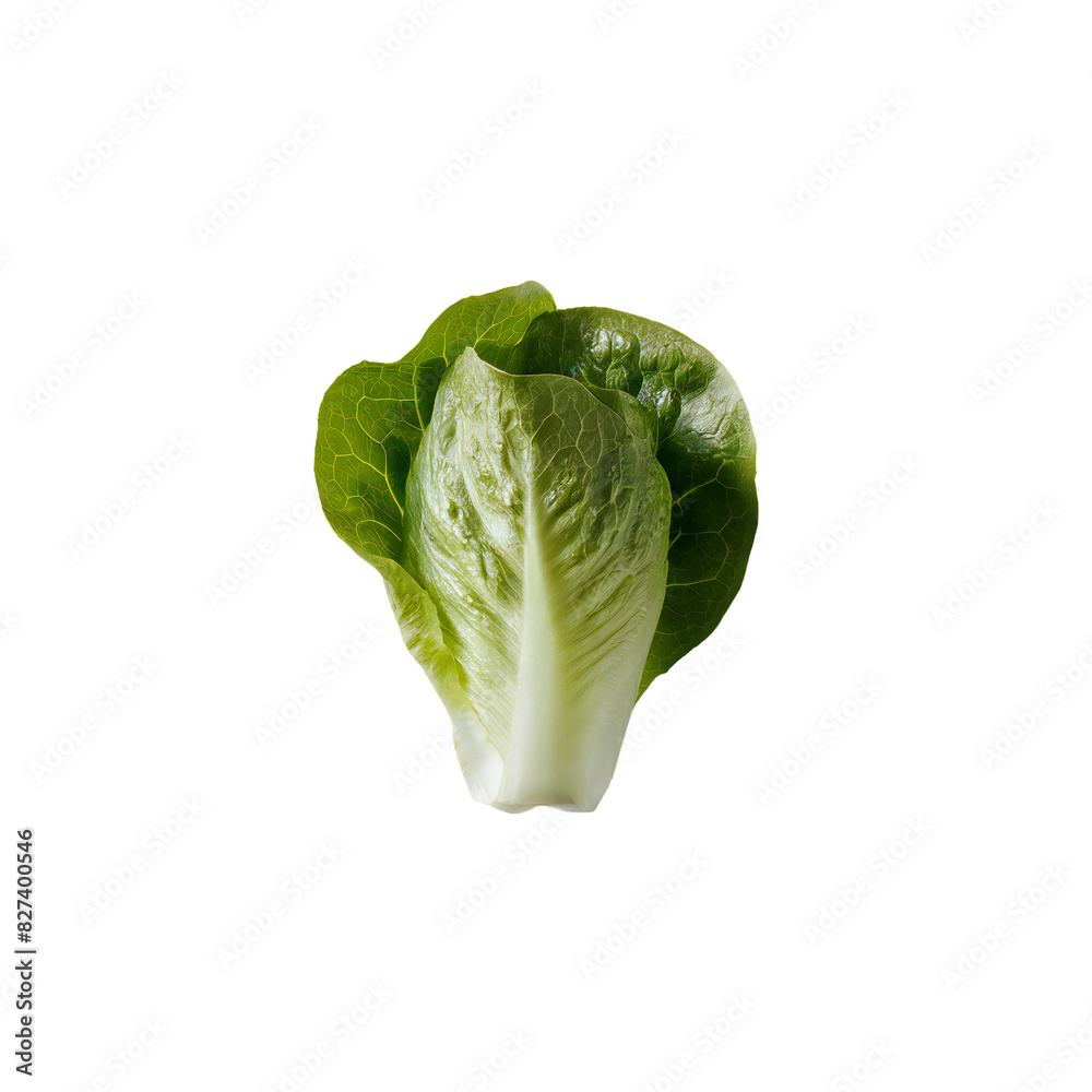 Fototapeta premium PNG Fresh Green Lettuce isolated on white background
