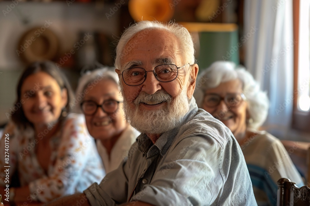 Geriatric Gentleman at a Social Gathering Geriatric Gentleman at a Social Gathering