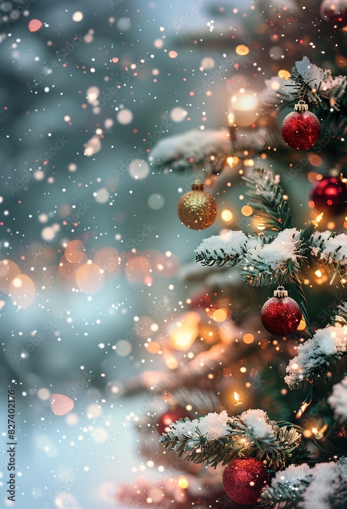Enchanting Christmas Tree: Blurred Background Enchanting Christmas Tree: Blurred Background