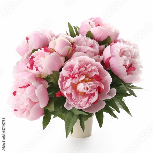 Pink peonies clipart, spring wedding flowers clipart.