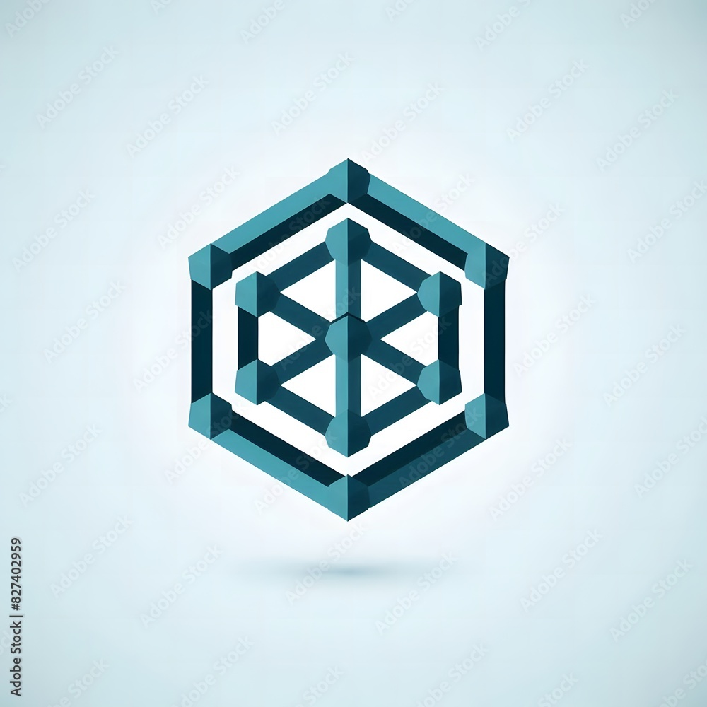 AI Generate of Logo Concept Design Vector Icon of Geometric Shape Hexagonal in Random Color and Pattern, Hexagon, Segi Enam, Cube 3D AI Generate of Logo Concept Design Vector Icon of Geometric Shape Hexagonal in Random Color and Pattern, Hexagon, Segi Enam, Cube 3D