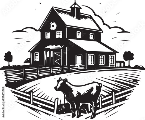 Farmhouse Vector Illustration