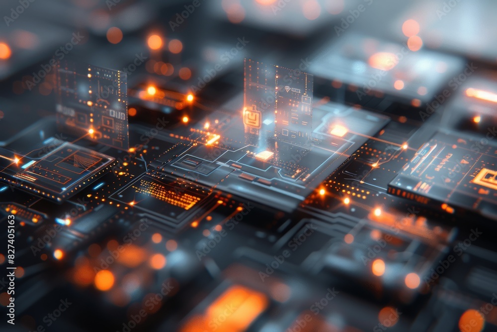 Digital interface with secure data lines and padlock icons, symbolizing cybersecurity and data protection in a high tech environment Digital interface with secure data lines and padlock icons, symbolizing cybersecurity and data protection in a high tech environment
