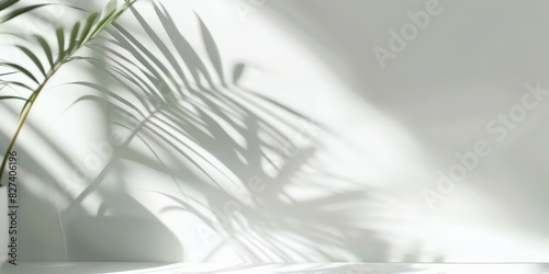 white empty room with shadow plant on white wall, empty white marble stone counter table top with shadow , beige brown luxury wall for product display presentation

Keywords language: