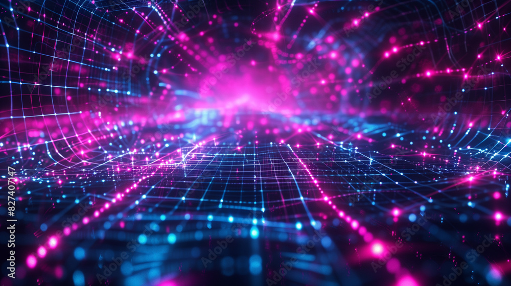 Obraz premium fiber optics background with spots