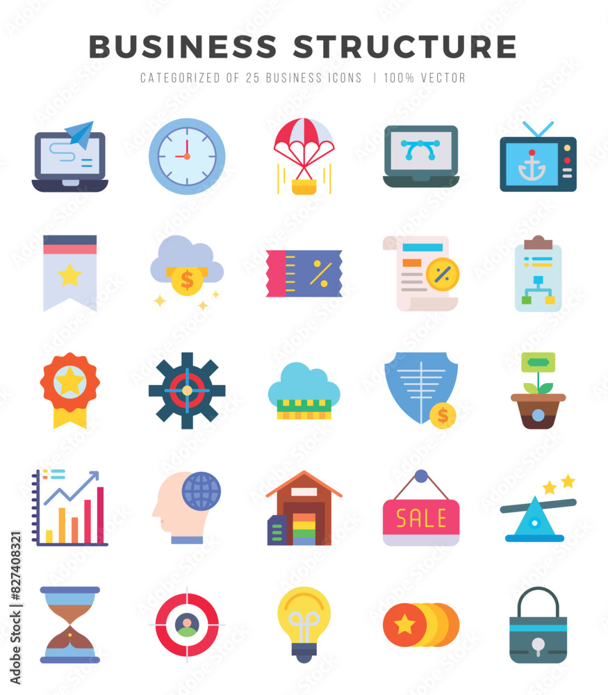 Set of Business Structure Icons. Simple line art style icons pack.for website and mobile site and apps. Set of Business Structure Icons. Simple line art style icons pack.for website and mobile site and apps.