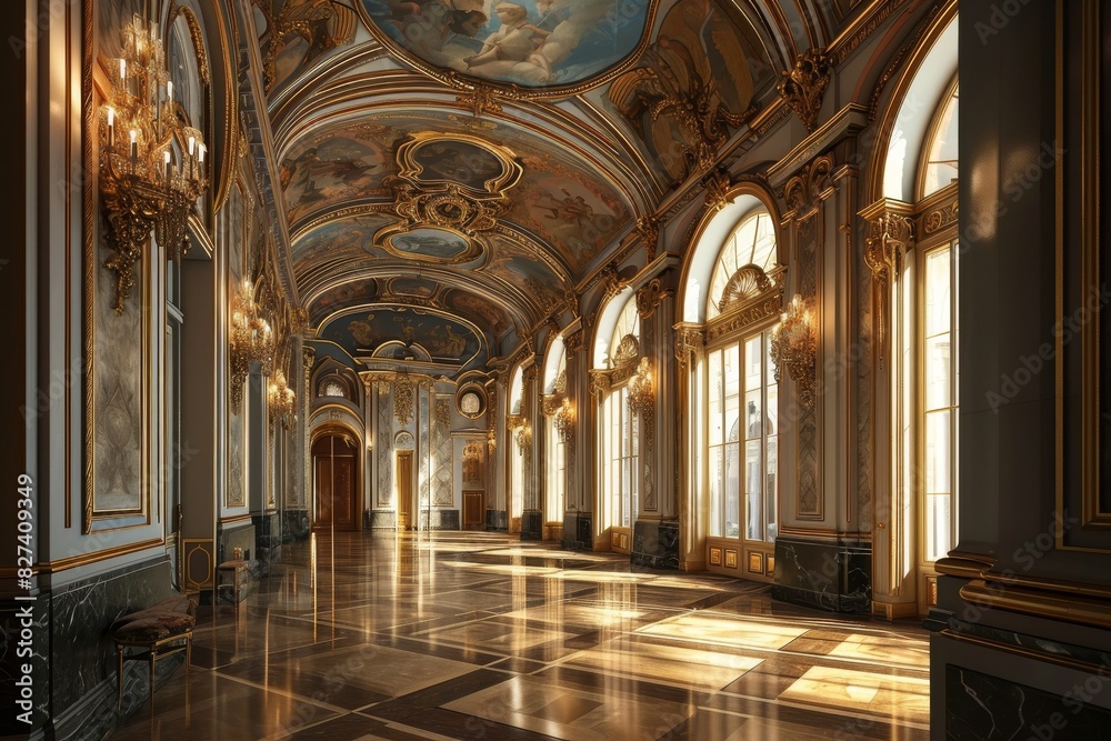 Fototapeta premium A luxurious opera house in a classical style look , AI generated