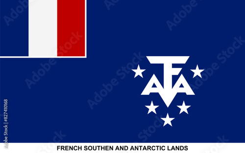 Flag of FRENCH SOUTHEN AND ANTARCTIC LANDS, FRENCH SOUTHEN AND ANTARCTIC LANDS national flag photo