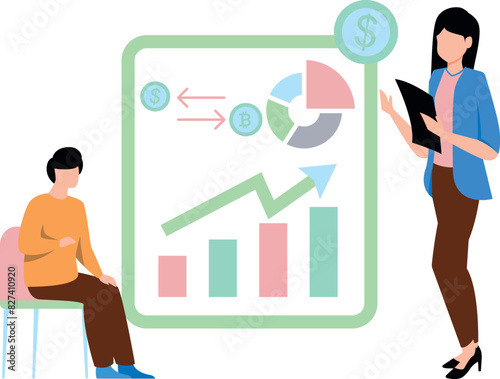 A boy and a girl are working on a banking report.