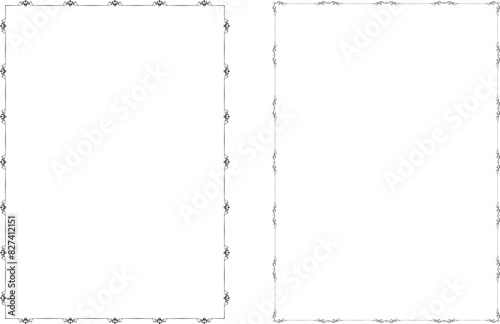 vector frames black on a white background