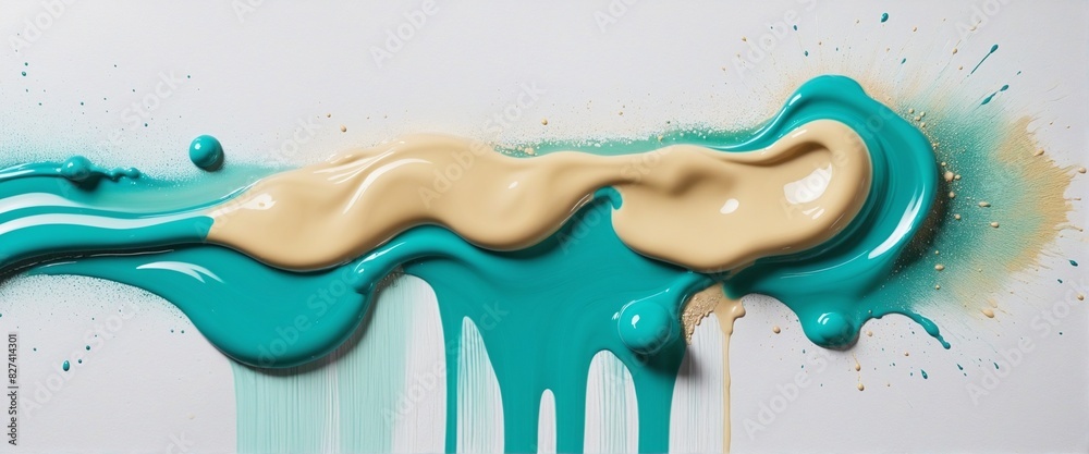 Obraz premium Colorful color acrylic oil paint background banner