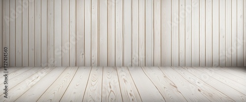White Wooden Floor and Wall Wood Texture Background  Table backdrop  Old wooden pattern design floor  Perspective vintage white wood room and wall  template for product display presentation