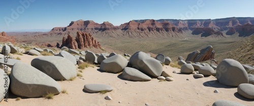 Rocky  rugged landscape with stones