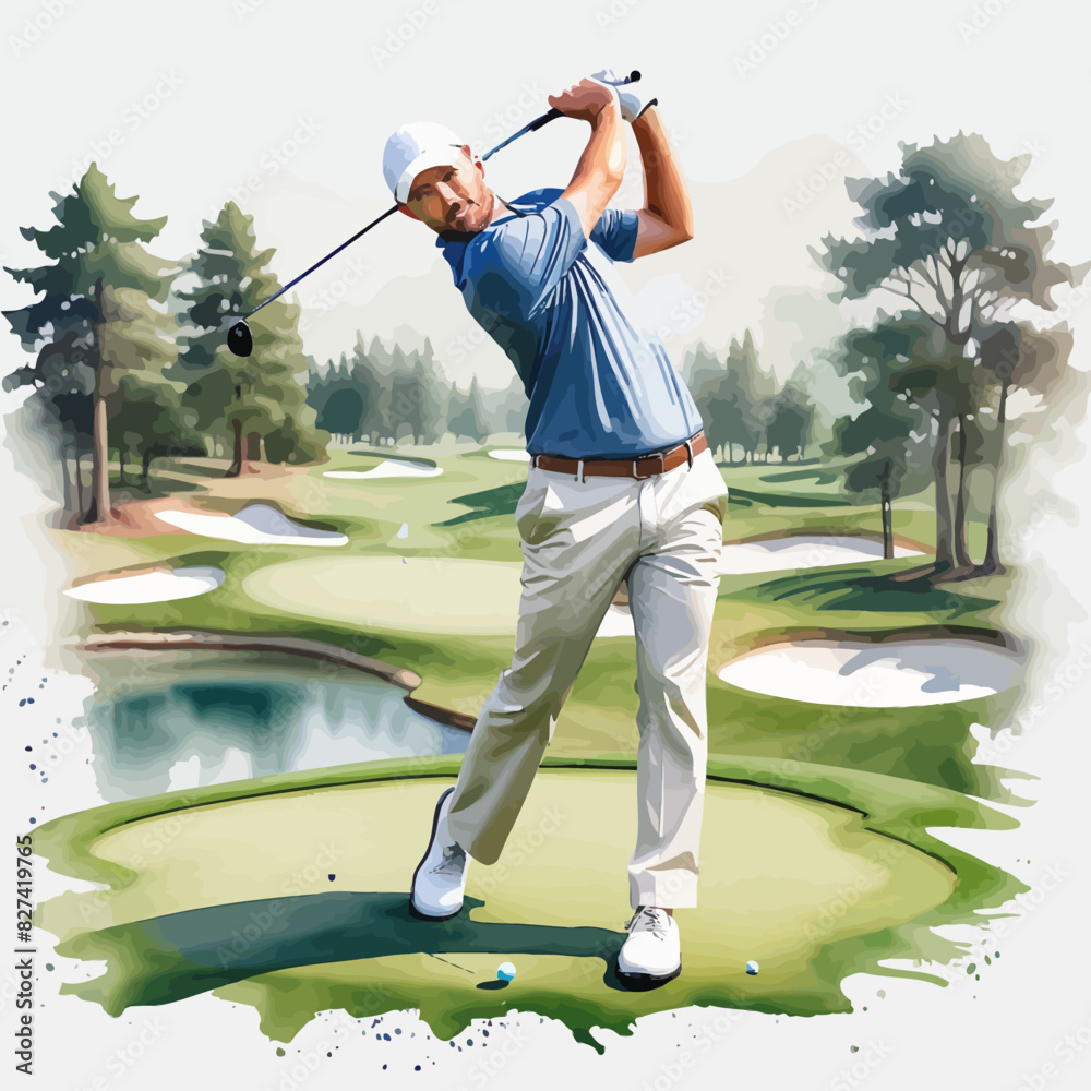 Obraz premium Golf Ilustration Design Very Cool